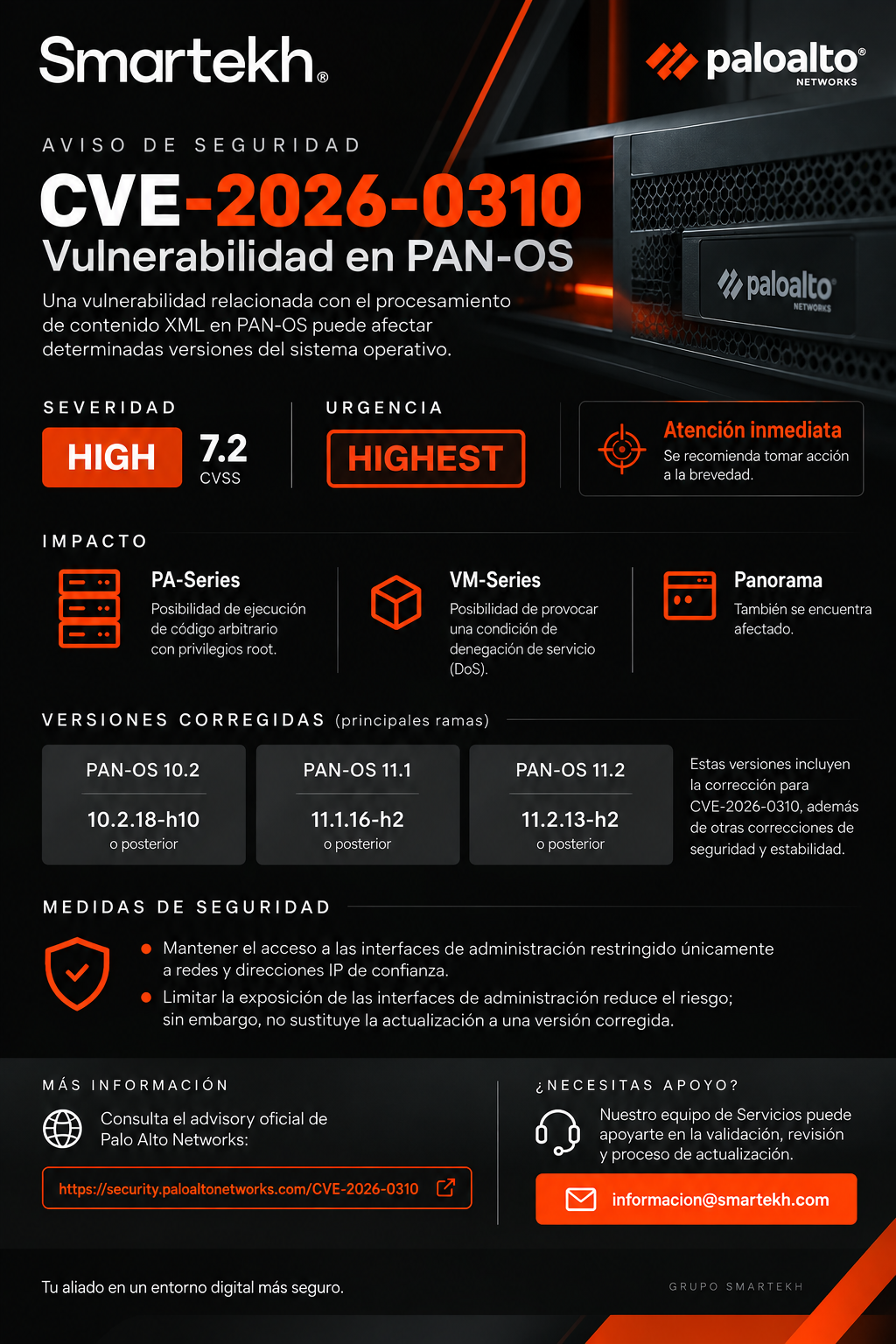 CVE-2026-0310 en PAN-OS: qué deben revisar y actualizar las empresas