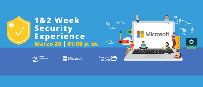 Microsoft, Grupo Smartekh y Licencias On Line te invitan a descubrir, analizar y tener asesoría VIP totalmente gratuita en los 9 pilares de seguridad y trabajo remoto de tu compañía. ¡La cita es este 26 de marzo a la 1pm, regístrate!